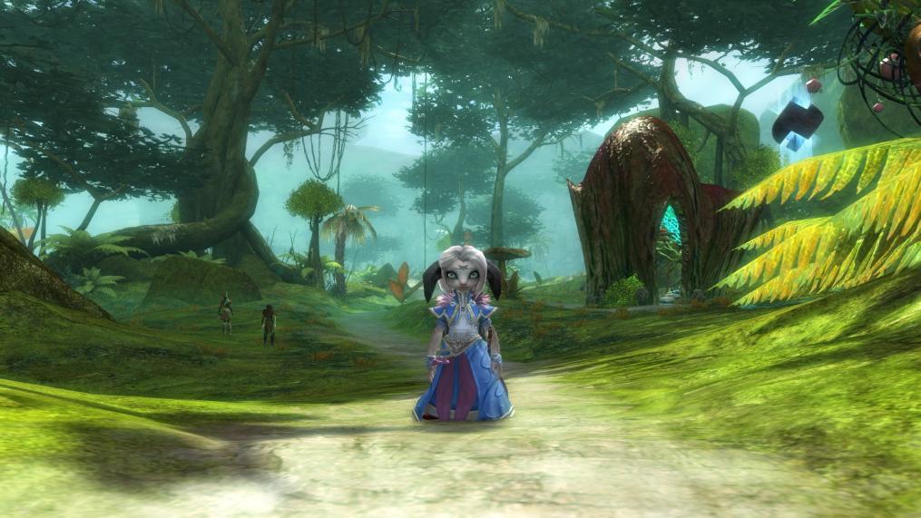 an asura with a robe on in the jungle