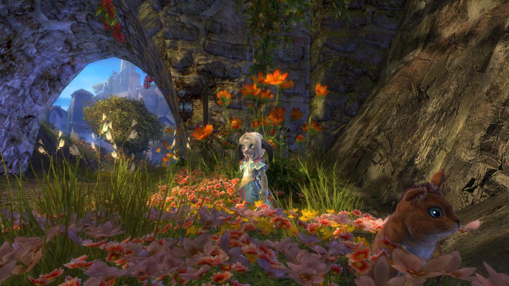 an asura with a robe on in flowers